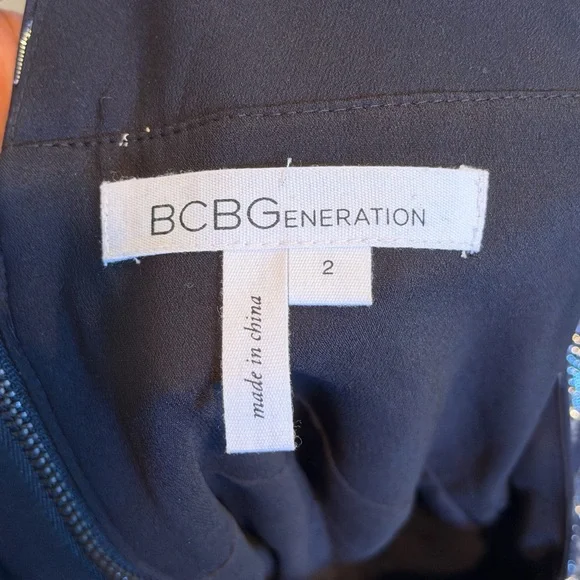 BCBGeneration Black and Silver One-Shoulder Dress - Picture 6 of 6